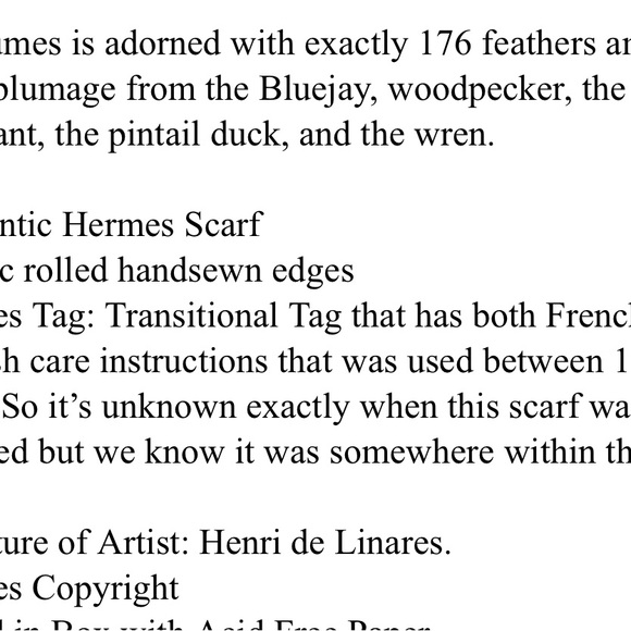 NIB HEREMES “Les Plumes” Pink Silk Carre 90 - Picture 6 of 6